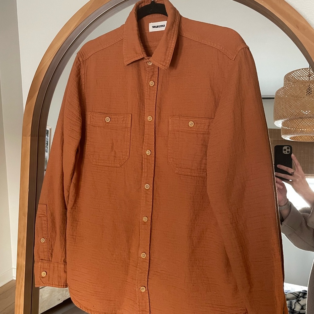 Taylor Stitch The Utility Shirt in Russet Double Cloth size 40